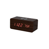 Walnut Wireless Phone Charger/Digital Clock