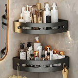 NoDrill Corner Shower Caddy Set  WallMounted Bathroom Organizer