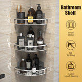 Corner Shower Caddy Set Sleek Bathroom Storage Solutions