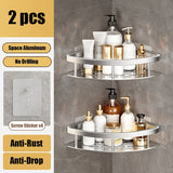 Corner Shower Caddy Set Sleek Bathroom Storage Solutions