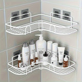 NoDrill Corner Shower Caddy SpaceSaving Shampoo Holder