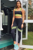 NEON VIBES CROPPED SPORTS BRA