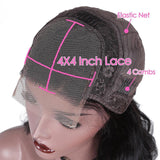 180% Density Full 4x4 Transparent Lace Front Loose Wave Human Hair Wig