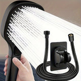 Elegant 3Mode HighPressure Shower Set with NoDrill Mount