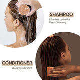 Natural Rice Water Protein Shampoo & Conditioner Soap Set for Hair