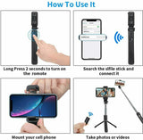 Selfie Stick Tripod Remote Desktop Stand Cell Phone Holder For iPhone