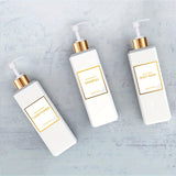 3Piece Bathroom Soap Dispenser Set with Labels