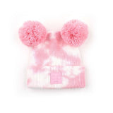 CC Baby and Kids Pom Pom Tie-Dye Beanies Hats