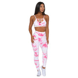 New yoga clothes sports underwear tie dye printing fitness clothes wom