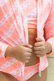 Orange Tie Dye - Rash Guard Kids- Swimwear