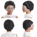 New front lace headgear wig short pixie headgear human hair real hair