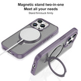 For iPhone 15 Pro Max Mutural MagSafe Magnetic Holder Phone Case(Blue)