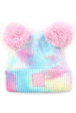 CC Baby and Kids Pom Pom Tie-Dye Beanies Hats