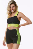 NEON VIBES CROPPED SPORTS BRA