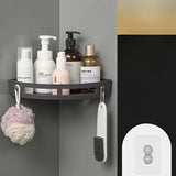 NoDrill Corner Shower Caddy Set  WallMounted Bathroom Organizer