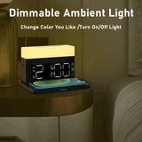 Wireless Charger For Iphone 13 12 11 XS Pro Night Light Alarm Clock