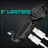 Dual Port Phone Ring Holder Adapter for Lightning Jack Adapter