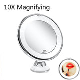 10x Magnifying LED Lighted Makeup Mirror