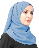 Women's & Girl's Hijab Georgette Scarf  Size 30X20X2 CM  Color Blue