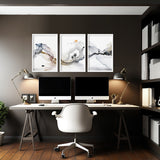 Home office wall decor | set of 3 framed wall art