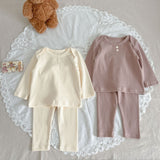 Infant Baby Unisex 2 Colors Long-sleeve Combo Long Pants In Sets