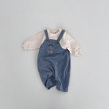 Infant Baby Boys Corduroy Long Sleeves Combo Overalls In Sets